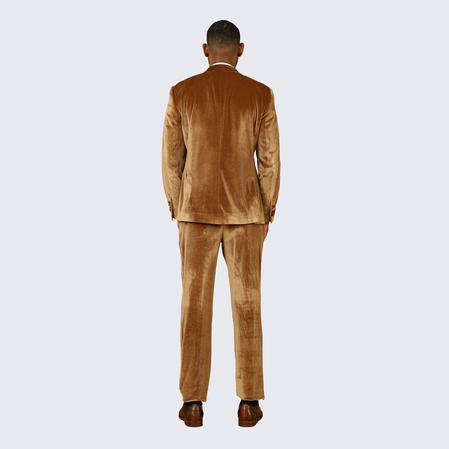 Golden Velvet Tuxedo Two Piece Set - Wedding - Prom