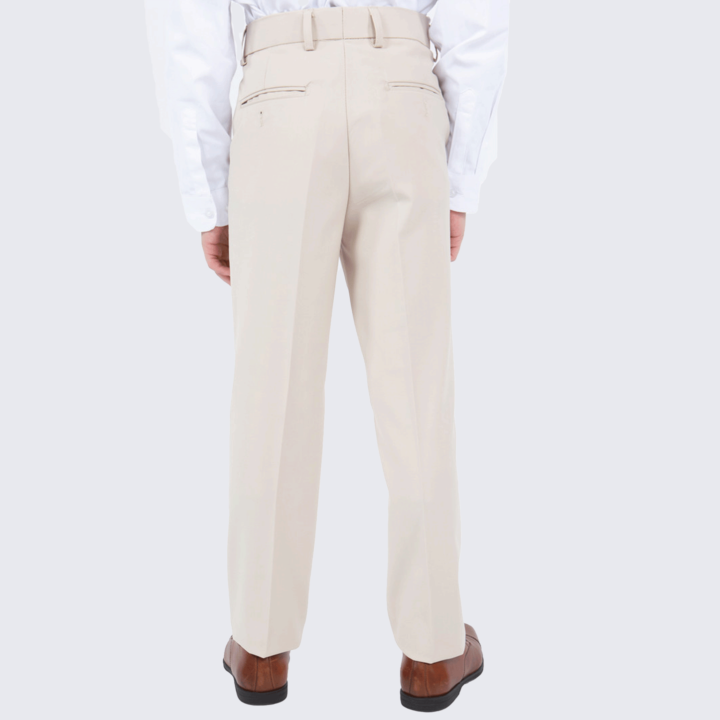 Boy's Tan Slim Fit Pants for Kids Teen Children - Wedding