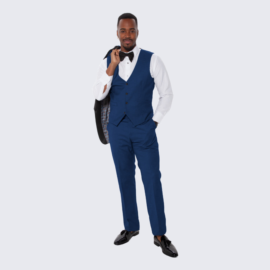 [DISCOUNTED] Indigo Tuxedo Slim Fit with Large Shawl Lapel by Stacy Adams - Wedding - Limited Sizes