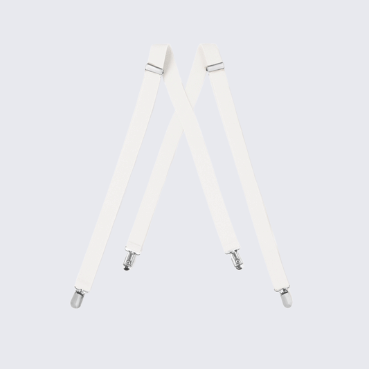 White Suspenders  for Kids Teen Children - Wedding